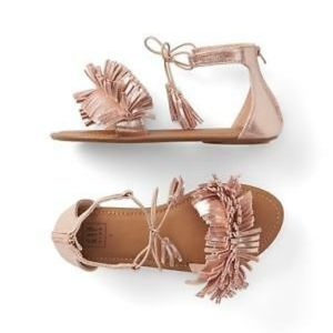 Gap Metallic Fringe Sandals